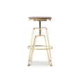 thumbnail image 4 of Linon Farhart Bar Stool with Adjustable Height & Swivel, Aged Walnut, 4 of 9