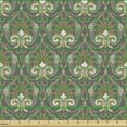 thumbnail image 2 of Vintage Upholstery Fabric by the Yard, Traditional Pattern Classic Rich Ornaments on Grey Symmetric Royal Motifs, Decorative Fabric for DIY and Home Accents, Grey and Yellow by Ambesonne, 2 of 5