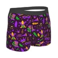 thumbnail image 4 of Uemuo Mardi Gra2 Pattern Men's Boxer Briefs,Trunk Anti-Chafing,Comfortable, Durable, and Stylish Underwear-Large, 4 of 9