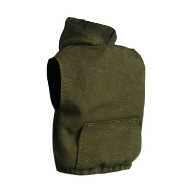 Modelo de sudadera con capucha a escala 1/12, juguete para muñecas, para vestir, bricolaje, a moda, suave, ropa para muñecas para figuras de acción verde