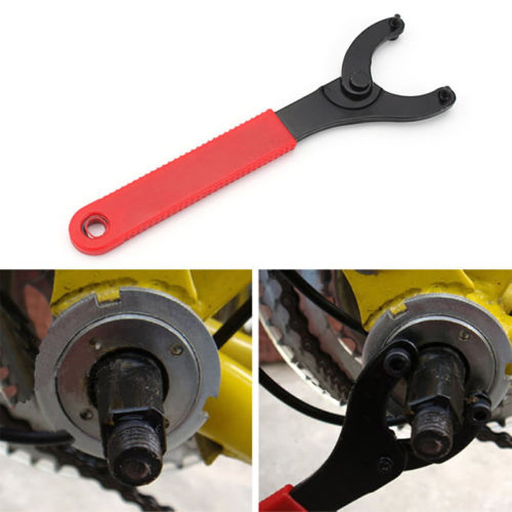 Bicycle Lock Ring Spanner Bike Bottom Bracket Repair Tool Wrench Remover Red 