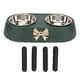 thumbnail image 2 of Tazones De Mascotas Dobles Cuencos De Acero Inoxidable Evitan Soporte De Decoración De Bownot Slip Para Gato De Pequeñas Mascotas Medianas, 2 of 7