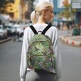 thumbnail image 7 of JIALIOU Mini Backpack Purse for Women Quilted Casual Daypack Small Travel Shoulder Bag, Hummingbirds Dance in Leaves, 7 of 7