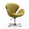 thumbnail image 3 of Manhattan Comfort Raspberry Fabric Accent Chair in Green (Set of 2), 3 of 8