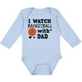 thumbnail image 3 of Inktastic I Watch Basketball with Dad Boys Long Sleeve Baby Bodysuit, 3 of 5