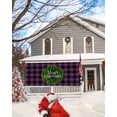 thumbnail image 5 of Garage Door Banner Cover 7 x 16 ft, Merry Christmas Wreath Buffalo Purple and Black Plaid Christmas Garage Door Decorations Holiday Christmas Backdrop Decor for Winter New Year Xmas Party, 5 of 6