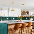 thumbnail image 2 of Claxy 9" Gold Pendant Light with Yellow Cone Metal Shade, 2 of 6