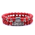 thumbnail image 4 of Owl Shape Bracelet Natural Stone Jewelry Set Handmade Adjustable Unique Design for Men Women 2PCS, 4 of 4