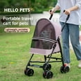 thumbnail image 2 of Pet Stroller Cat Dog Stroller Going Out Lightweight Foldable Dog Stroller, 4-Wheel, 2 of 5