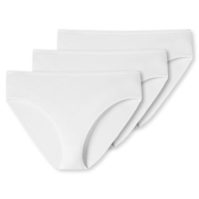 SCHIESSER calzoncillos para señoras en paquete de 3 - Jazz-Pants, Cotton Essentials, Basic, Stretch Weiß 40 (Gr. Large)