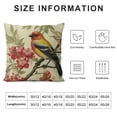 thumbnail image 5 of HENGT  Set of 2 Throw Pillow Cover Spring Vintage Watercolor Birds Flowers Green Plants Home Decor Pillowcase Square Cushion Cover for Sofa Bed Couch, 5 of 5