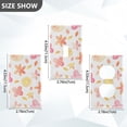 thumbnail image 7 of Yayeee Duplex Wall Plate 1-Gang 4.5"x2.7" Home Receptacle Light Switch Decorative Outlet Cover, White Floral Orange, 7 of 7