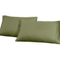 thumbnail image 2 of Superior Motley Solid 1200-Thread Count Cotton-Blend Pillowcase Set, Standard, Sage, 2 of 4
