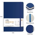 thumbnail image 6 of Vivin 3 Pack Lined Journal Notebooks for Writing, 192 Pages, 5.5 x 8.3 inch, Hardcover, Navy, 6 of 7