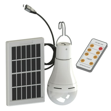

1-6PC LED Solar Bulb with Hook Light Outdoor Waterproof Camping Solar Lamp 5Modes Energy Saving Bulb Garden Courtyard Path Light