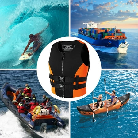 Adult Buoyancy Vest for Kayaking Water Sports – Adjustable Lightweight Swim Vest with Zipper High Floatation Jacket for Fishing Boating Surfing – Unisex Design for Men & Women(L)
