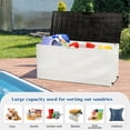 thumbnail image 6 of 75 Gallon Outdoor Deck Box, Waterproof Resin Storage with Lockable Lid and Handles, UV-Resistant Storage Bin for Poolside, Garden, Baclony, White, 6 of 8