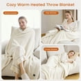 thumbnail image 4 of Heated Blanket Electric Throw Blanket with Built-in Button Controller 50"x60" One-Touch Heating Electric Blanket with 4 Heat Levels & 4 Hours Auto-Off Overheat Protection Cozy Soft Flannel, 4 of 7