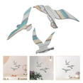 thumbnail image 2 of LOLIPPYY 3pcs Seagull Wall Decor: Beach Wall Art Sculptures Wooden Decor Hanging Nautical Decoration for House Home Bathroom Bedroom Living Room Assorted Color, 2 of 9