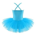 thumbnail image 2 of Lejafay Kids Girls Sequined Ballet Tutu Dress Gymnastics Leotard Dress Blue L, 2 of 7
