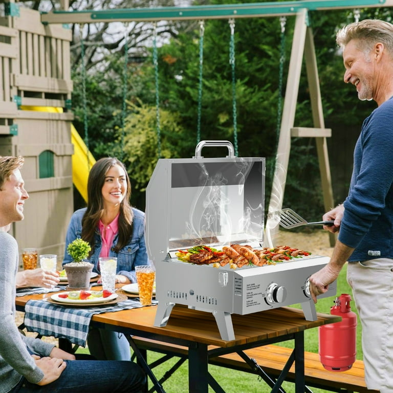 Firstness Propane Gas Grills, 30,000BTU Portable Gas Grill for