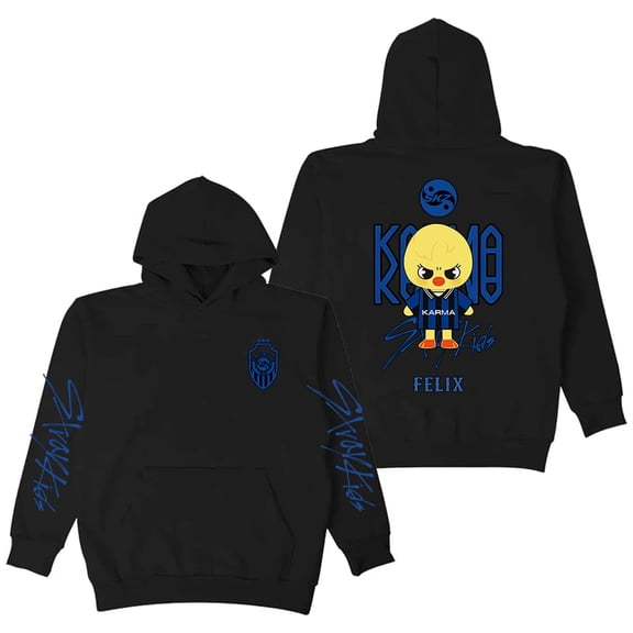 Stray Kids SKZ Karma Felix Merch Hoodie Long Sleeve Streetwear Women Men Hooded Sweatshirts