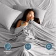 thumbnail image 4 of Bare Home Ultra-Soft Flat Sheets - Premium 1800 Collection - Brushed - King, Light Gray, 4 of 8