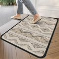 thumbnail image 4 of Beige Geometric Chevron Diamond Pattern Door Rugs,Washable Non Slip Door Mats Indoor,Decorative Door Mats,Entry Mat Indoor for Entrance,Bedroom,Kitchen,Bathroom,30"x17", 4 of 6