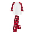 thumbnail image 3 of Family Matching Christmas Pajamas, Cartoon Elk Print Long Sleeve Tops Snowman Snowflake Print Plaid Pants for Dad Mom Kids Baby, 3 of 7