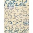 thumbnail image 4 of Pasargad Home Kensu 176" x 209" Hand-Knotted Lamb's Wool Area Rug in Ivory/Camel, 4 of 5