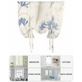 thumbnail image 6 of Blue Floral Botanical Tie Up Curtains for Window, Thermal Insulated Balloon Shade Adjustable Rod Pocket Curtains Valance Panels for Kitchen Bathroom Cafe 42 x 54 Rustic Beige Flowers, 6 of 6