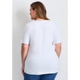 thumbnail image 2 of Avenue Women's Plus Size Lacing Detail Tunic Tee, 2 of 2