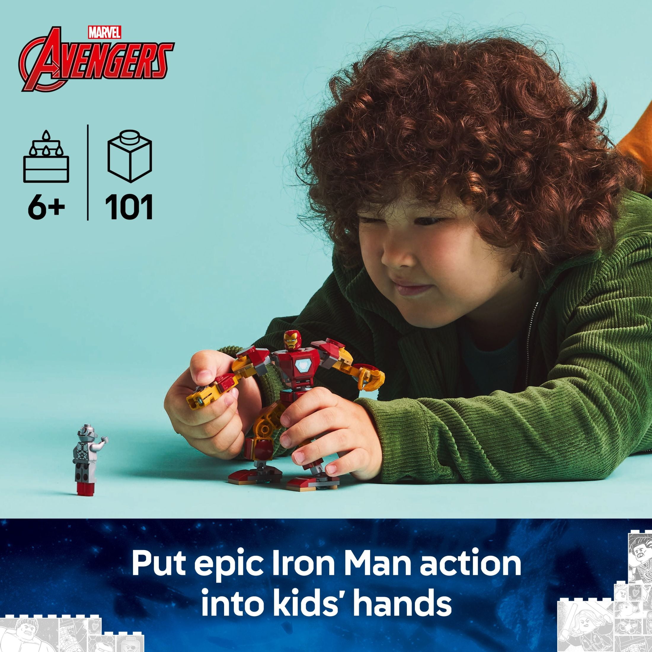 LEGO, Marvel Iron Man Mech vs Ultron Building Toy Set 76307