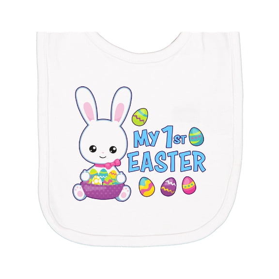 Inktastic My 1st Easter with Bunny and Easter Basket Newborn Bib