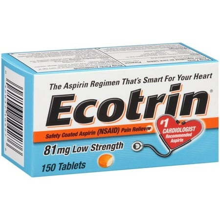 Ecotrin Safety Coated Aspirin Tablets Low Strength - 150 CT