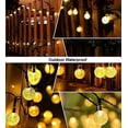 thumbnail image 5 of Perfect Holiday 60 LED Solar String Lights,Waterproof with Bubble Design Bulbs for Outdoor Home decor, Christmas, Parties, Garden - Warm White, 5 of 9