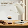 thumbnail image 5 of Eurhowing Electric Gooseneck Kettle, 0.6L Stainless Steel Pour-Over Kettle, 1000W Brewing Kettle for Coffee & Tea, 1°C Temperature Control & Hold, White, 5 of 12