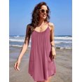 thumbnail image 4 of Ekouaer Nightgowns for Women Spaghetti Strap Sleepwear Sleeveless Sleep Dress with Pockets, 4 of 6