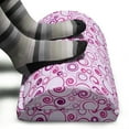 thumbnail image 3 of Abstract Foot Rest, Feminine Curlicue Ornaments Spirals in Plum Tones Pattern, Non-Slip Backing Adjustable Ergonomic Memory Foam Leg Support for Office, Purple Magenta, by Ambesonne, 3 of 5