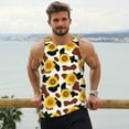 thumbnail image 6 of Fotbe Sunflower Cow Pattern Men's Quick Dry Workout Tank Top Gym Muscle Tee Fitness Bodybuilding Sleeveless T Shirt Breathable Workout Shirt-4X-Large, 6 of 9