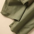 thumbnail image 4 of Lovskoo Wide Leg Pants for Women Cotton and Linen Summer Loose High Waisted Slim Solid Color Pants Green, 4 of 9