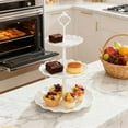 thumbnail image 6 of 3-Tier Cupcake Stand | Plastic Dessert Tower Display Tray for Parties, Weddings & Events | Multi-Layer Serving Platter for Appetizers, Cookies & Snacks | 25x25x36cm, 6 of 6