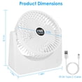 thumbnail image 2 of Portable 6.5in USB Desktop Cooling Fan  Speed Angle Adjustable Table Fan Pink, 2 of 8