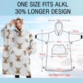 thumbnail image 4 of Oversized Wearable Blanket Hoodie,White Highland Cow Doll Pattern Sherpa Blanket Hoodie with Super Pockets,Super Warm Fuzzy Pullover for Women & Men, 4 of 6