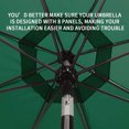 thumbnail image 4 of Sombrilla de jardín, impermeable, para patio, de repuesto, de poliéster, para exteriores, parasol, cubierta de dosel, verde oscuro Advancent HA005508-04, 4 of 6