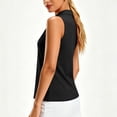 thumbnail image 6 of TGSLY Women's Collared Racerback Tank Tops Lightweigh Thin Casual Sleeveless Vest with Half Zipper Quick Dry Solid Color Athletic Golf Shirts XL, 6 of 10