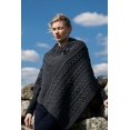 thumbnail image 3 of Aran Woollen Mills 100% Premium Soft Merino Wool Women`s Poncho Sweater Irish Cape One Size Made in Ireland, 3 of 7