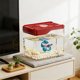 thumbnail image 5 of Acuario de escritorio transparente para peceros dorados multifuncional pequeño 12x10x8cm | Pecera de mesa compacta Negro Blanco Verde Rojo | Jardinería decorativa del salón de estar, 5 of 6