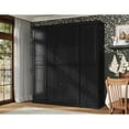 thumbnail image 4 of Palace Imports Solid Wood Pantry Storage - 71.5" Tall, 65" Wide Freestanding Utility Cabinet with 2-Drawer Kit & Adjustable Shelves – Black, Renewable Eco-Friendly 100% Wood, Made in Brazil, 4 of 6