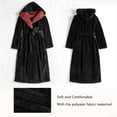 thumbnail image 6 of Robes for Women, LOFIR Full-Length Womens Robes, Soft Fleece Hooded Womens Bathrobes, Plush Long Bath Robe with Side Pocket, Winter Warm Pajamas Gift for Women (L, Black), 6 of 7